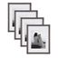 Gray Wood Wall Frame Set with White Mat, 11x14 matted to 8x10, Pack of 4