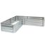 Silver Galvanized Steel L-Shaped Raised Garden Bed