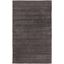 Charcoal Hand-Knotted Wool Rectangular Area Rug - 27in x 4in