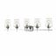 Joliet 38'' Chrome 5-Light Vanity Fixture with Glass Shades