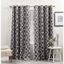 Black Pearl Geometric Room Darkening Thermal Curtain Panels, 52"x108"