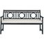 Montclair Transitional Acacia Wood 3-Seat Outdoor Bench in Beige/Black