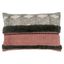 Chevron Block Cotton Lumbar Pillow with Tufted Details