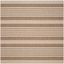 Safavieh 5'3" Square Brown/Bone Synthetic Indoor/Outdoor Rug