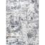 Sleek Abstract Gray Synthetic 3'x5' Easy-Care Area Rug