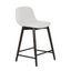 Keaton Beige Upholstered Wood Counter Stool with Footrest