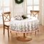 Winter Holiday Berry Floral Oval Fabric Tablecloth