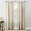 Ivory Linen Blend Sheer Rod Pocket Curtain Panel, 54" x 95"