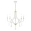 White Mini Crystal 5-Light Candelabra Chandelier