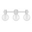 Wright 3-Light Chrome Vanity Light with Clear Glass Shades