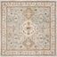 Aspen Ivory and Moss 5' Square Hand Tufted Wool Area Rug