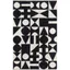 Black and Ivory Geometric Handmade Wool Area Rug, 2' x 3'