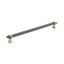 Overton 11.31'' Black Chrome and Brushed Gold Cabinet Pull