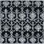 Black and Ivory Hand-Tufted Wool Square Area Rug