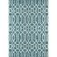 Luxe Nautical Geometric 5'3" x 7'6" Blue Synthetic Area Rug