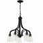 Espresso Nickel 5-Light Chandelier with Clear Bell Shades