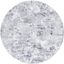 Amelia Grey and Ivory Round Abstract Synthetic Rug