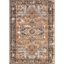 Rust and Blue Rectangular Synthetic Persian Area Rug