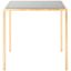 Transitional Gold & Black Square Metal Glass Accent Table