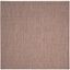 Safavieh 4' Square Rust and Light Grey Synthetic Indoor/Outdoor Rug