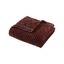 Kenneth Cole Red Textured Plush Fleece Throw Blanket