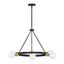 Orla Black and Brass 6-Light Mid-Century Modern Chandelier