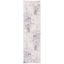 Abstract Elegance 24" Grey Synthetic Area Rug