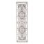 Gray Medallion Synthetic Easy Care Runner Rug