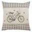 Euro Embroidered Cotton Polyester Plaid Pillow