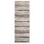 Ivory and Charcoal Hand-Woven Cotton Stripe Runner Rug 2'3" X 8'