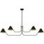 Matte Black and Gold 4-Light Grove Isle Chandelier