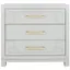 Gray and Gold Modern 3-Drawer Night Table