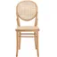 Elegant Transitional Natural Cane and Wood Side Chair