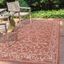 Charleston Red and Beige Synthetic Flat Woven Area Rug