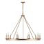 Luxurious Gold Geometric 10-Light Chandelier