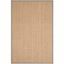 Natural Fiber Gray and Beige 4' x 6' Rectangular Area Rug