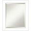 White Beveled Rectangular Bathroom Vanity Wall Mirror