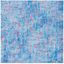 Blue and Red Square Synthetic Outdoor Rug, 6'7" x 6'7"