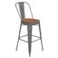 Vintage Teak & Metal 47" High Indoor Bar Stool