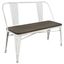 Oregon Contemporary 42'' Brown and White Industrial Dining Bench