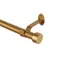 Serena Soft Gold Adjustable Curtain Rod with Cap Finials, 28"-48"