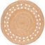 Handmade Boho Charm Round Jute Area Rug - 8' Black