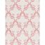 Elegant Trellis Tufted Wool 8' x 10' Handmade Area Rug in Pink and Beige