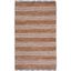 Vintage Brown and Natural Leather Handwoven 6' x 9' Area Rug