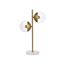 Eclipse Brass Table Lamp with Clear Glass Shades