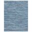 Handmade Boho Stripe Blue and Multicolor Cotton Area Rug - 8' x 10'