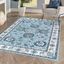 Cherie Sky Blue & Ivory Persian-Inspired Washable Rug 3x5