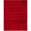 Red and Black Striped Synthetic 6' x 9' Area Rug