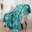 Teal Tie-Dye Faux Fur Sherpa Reversible Throw Blanket