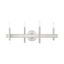 Elegant Denmark 4-Light Vanity Sconce in Brushed Nickel and Bronze